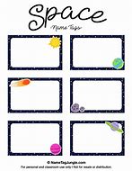 Image result for Space Name Tags for Preschool