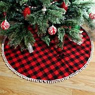 Image result for Buffalo Plaid Tree Skirt for Christmas