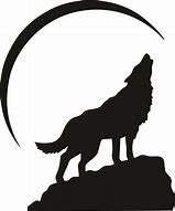 Image result for Wolf and Moon Silhouette Tattoo