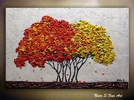 Image result for Painting a Colorful Fall Tree