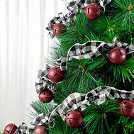 Image result for Christmas Tree with Buffalo Plaid Ribbon