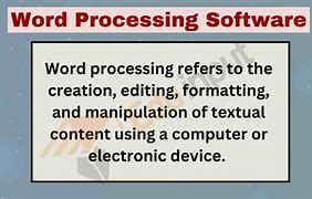 Image result for What Is the Definition of Word Processing