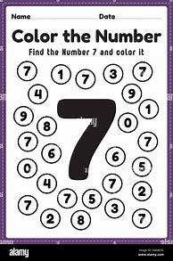 Image result for Number Seven Worksheet Kindergarten