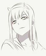 Image result for Zero Two Black and White