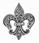 Image result for Fleur De Lis Line Design