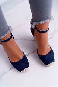 Image result for Women's Navy Blue Wedge Sandals