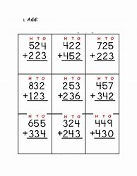 Image result for Addition without Regrouping Place Value Worksheets