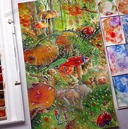 Image result for Watercolor Painting Fall Leaves