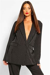 Image result for Pinstripe Blazer Beige Women