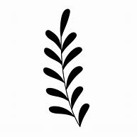 Image result for Curved Leaf Branch Silhouette