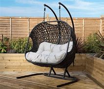 Image result for Patio Rattan Swing Chair