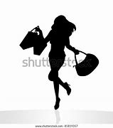 Image result for Girl with Shopping Bags Clip Art