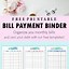 Image result for Free Printable Monthly Bill Record