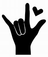 Image result for I Love You Sign Language SVG Free