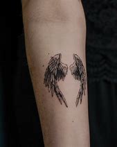 Image result for Double Exposure Angel Wings Tattoo