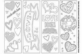 Image result for Valentine Coloring Bookmarks