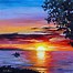 Image result for Watercolour Sunset Painting