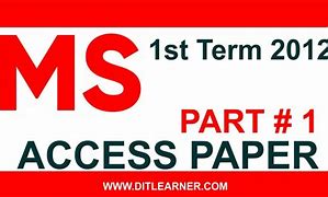 Image result for Access Model Past Papers