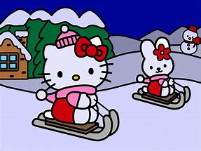 Image result for Hello Kitty Winter Wallpaper