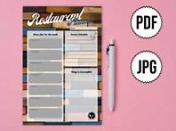 Image result for Restaurant Menu Planner Template