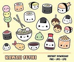 Image result for Cute Drawings of Sushi