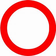 Image result for Red with a Circle Cut Out