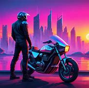 Image result for Synthwave Biker