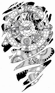 Image result for Steampunk Clock Tattoo Drawings