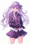 Image result for Anime Girl with Purple Hair and Green Eyes