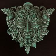 Image result for Green Man with Grey Backround