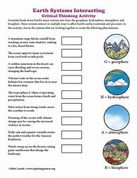 Image result for Earth Spheres Worksheet