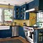 Image result for Navy Blue and Yellow Kitchen