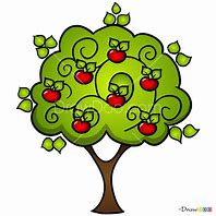 Image result for Simple Apple Tree Drawing