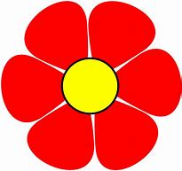 Image result for Red Colored Flower Clip Art