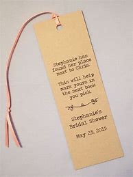 Image result for Bookmark Wedding Favors