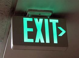 Image result for Metal Exit Sign