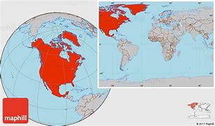 Image result for North America On World Map