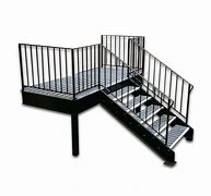 Image result for Residential Exterior Metal Stairs