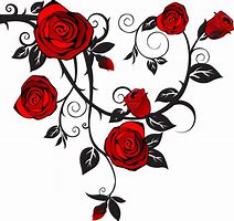 Image result for Black Roses Clip Art