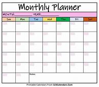 Image result for Printable Monthly Planner Black and White