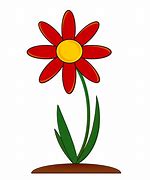 Image result for Simple Red Flower Clip Art