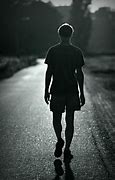 Image result for Person Walking Black and White