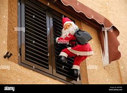 Image result for Santa Claus Climbing Window