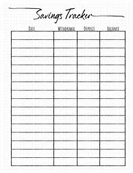 Image result for Savings Tracker Printable