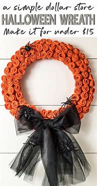 Image result for Dollar Store DIY Halloween Wreaths