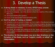 Image result for Apush Thesis Statement Examples