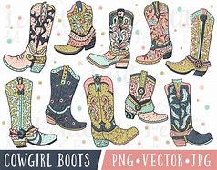 Image result for Glitter Cowgirl Boots Clip Art