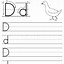 Image result for The Letter D Worksheet