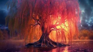 Image result for How to Paint a Willow Tree