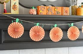 Image result for Paper Pumpkin Garland